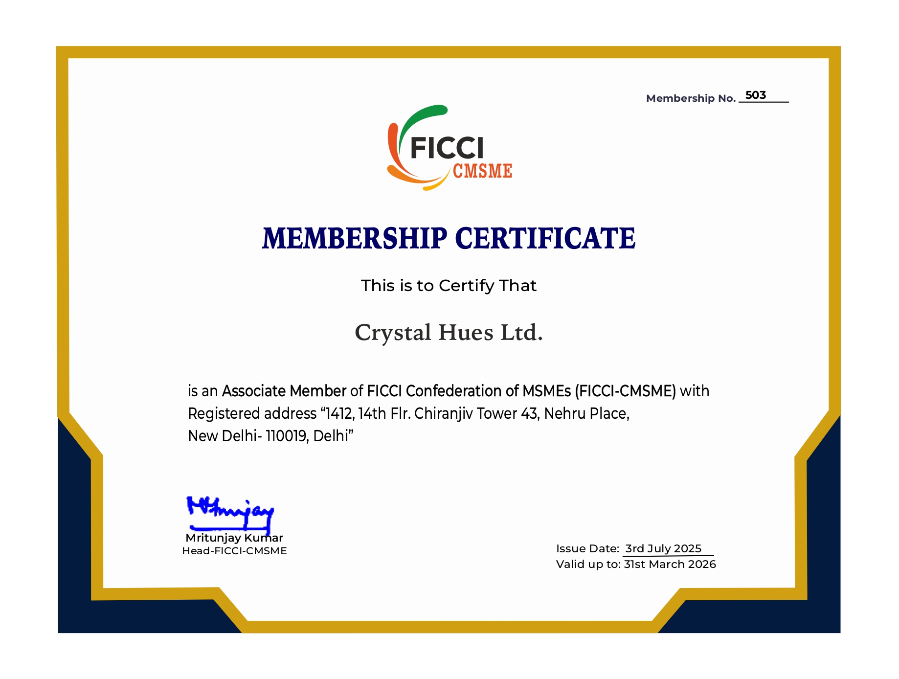 Membership Certificate