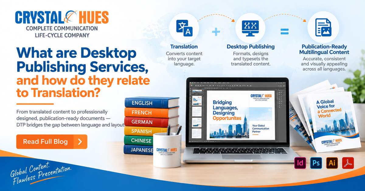 What are desktop publishing services, and how do they relate to translation?