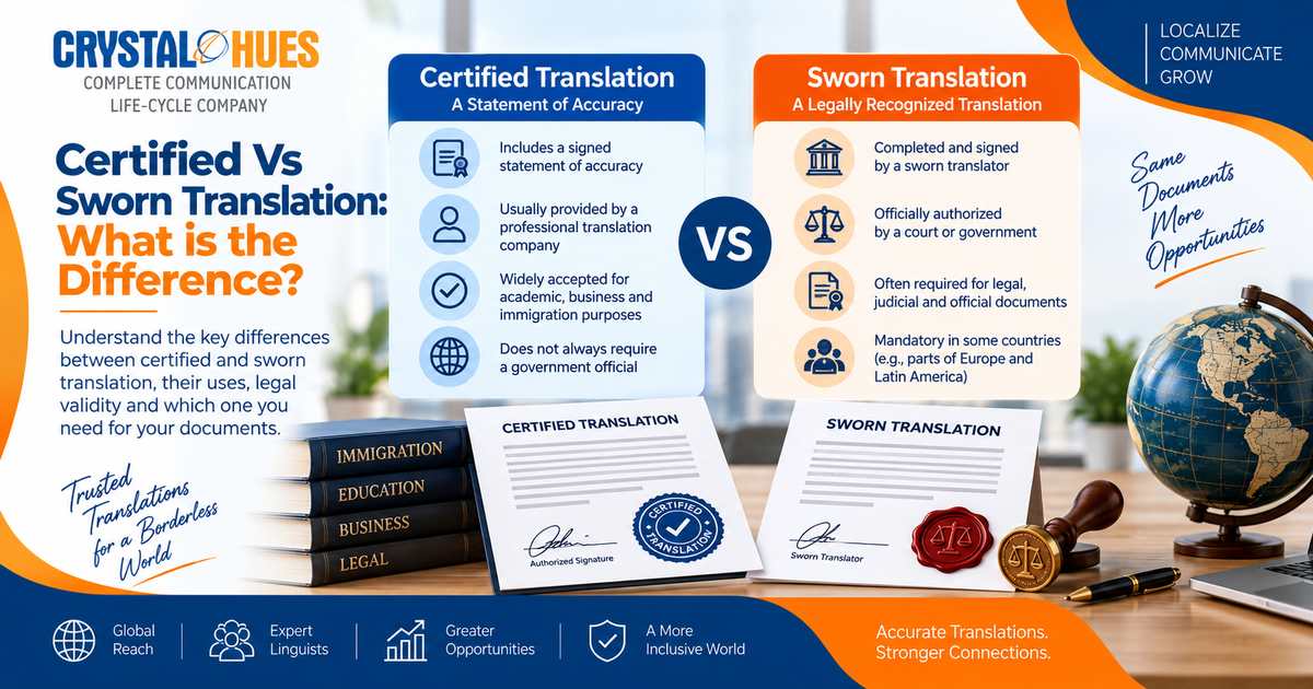 Certified Translation Vs Sworn Translation