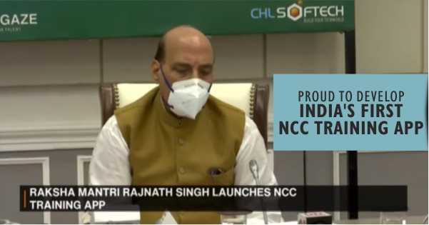 NCC Training App Developed by CHL Softech, IT Wing of Crystal Hues, Launched by Defence Minister Shri Rajnath Singh