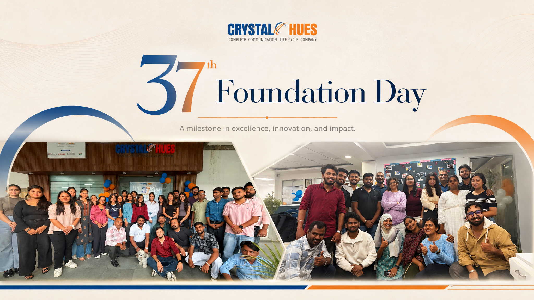 Crystal Hues Limited Celebrates 37th Foundation Day, Reinforces Its Role as a Global Communications Lifecycle Partner
